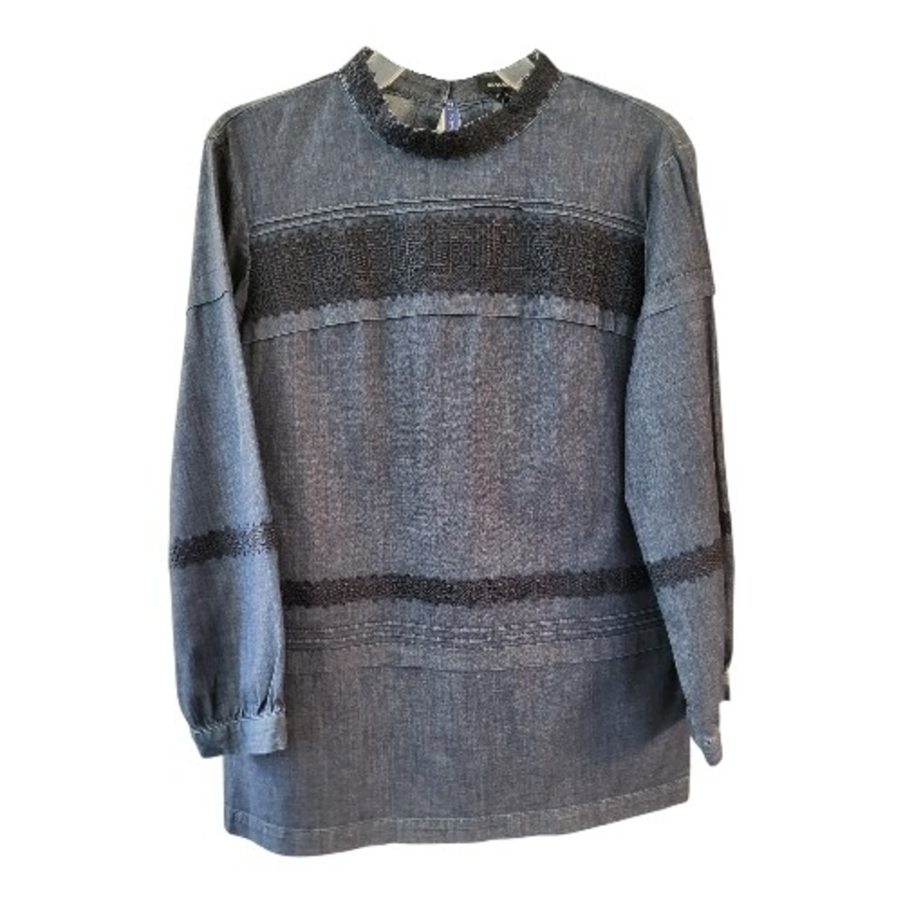 NWT Banana Republic Long Sleeved Pintuck Denim Shirt - Size M / Tall